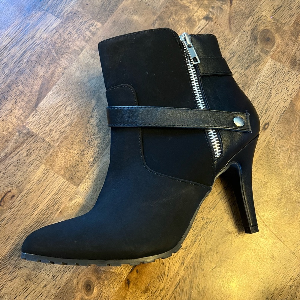 high heeled booties